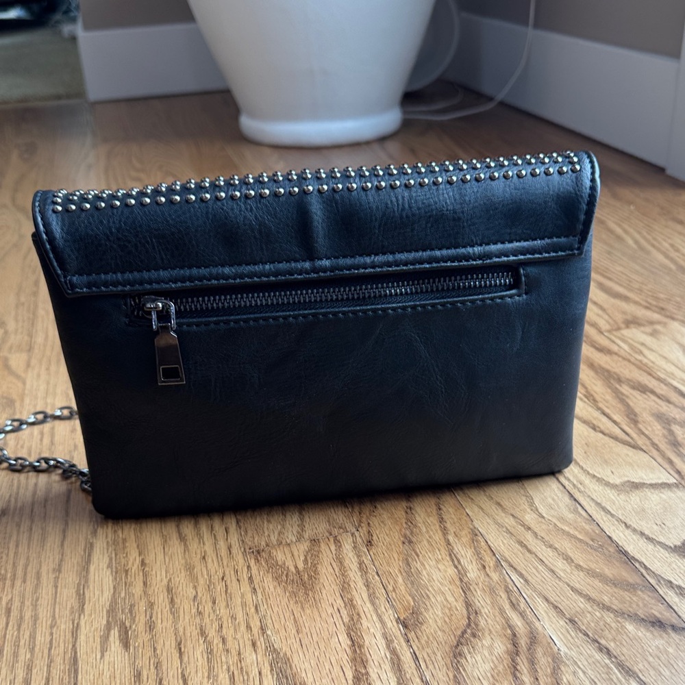MMS Design Studio Black Studded Envelope Crossbody - Picture 2 of 6